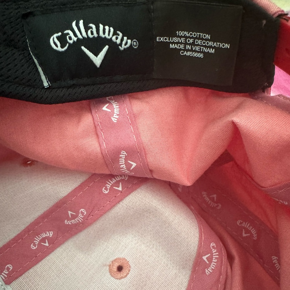 Callaway Pink Lobster Print Baseball Cap - Picture 5 of 5